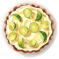 A delectable lime tart with a creamy filling. png