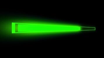 Glowing GreenLoading Bar on Black Background video