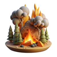 magnificent abstract Forest Fire From Climate Change Isolated high resolution png