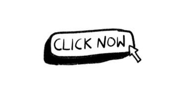 clique agora botão com cursor video