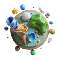 extraordinary minimalist Environmental Footprint Reduction Top View Transparent Background high resolution png