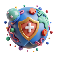 extraordinary artistic Global Health Security Icon Isolated Element genuine png