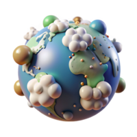 impressive minimalist Globe with Clouds Soft Lighting Isolated professional png