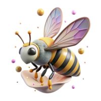 magnificent abstract Bumble Bee in Flight Side View Isolated professional png