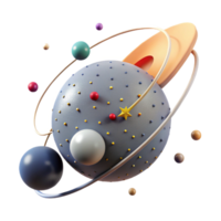 beautiful traditional Comet Orbit Diagram Isolated with Elliptical Path professional png