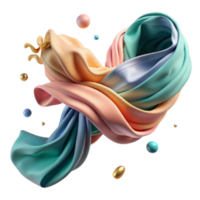 impressive creative Flowing Scarf in Motion Cutout with Soft Lighting high resolution png