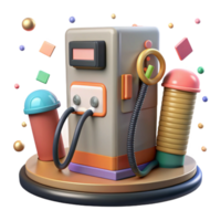 serene contemporary Electric Car Charging Station Isolated Element high quality png