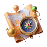 dramatic abstract Antique Compass and Map Isolated high resolution png