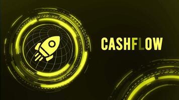 Cashflow Flickering Text With HUD Animation video