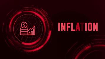 Inflation Flickering Text With HUD Animation video