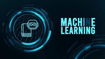 Machine Learning Flickering Text With HUD Animation video