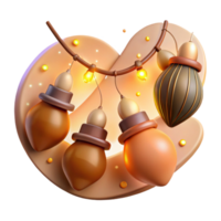dramatic creative Diwali String Lights Twinkling Warm Glow Transparent premium png