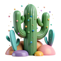 stunning minimalist Desert Cactus Silhouette Transparent Background Green Spikes png