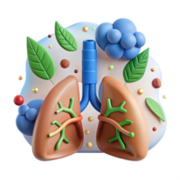 extraordinary creative Clean Air Initiative Icon with Lungs and Tree Isolated genuine png
