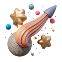 wonderful traditional Comet with Long Tail Cutout on Transparent Background premium png