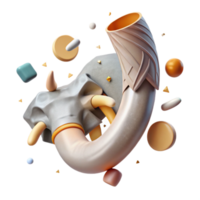 dramatic creative Broken Elephant Tusk Fragment Transparent Background authentic png