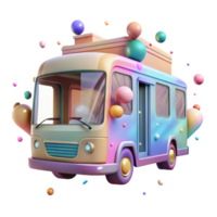 impressive minimalist Eco Friendly Public Transport Bus Front View Transparent exclusive png