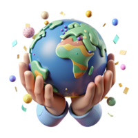 extraordinary abstract Globe in Hands Soft Lighting Isolated authentic png