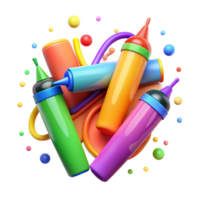 magnificent classic Colorful Markers Creative Brainstorming Transparent Background high quality png