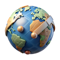 wonderful minimalist Globe with Bandage Transparent Element authentic png