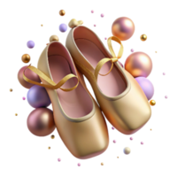 impressive minimalist Ballet Slippers Isolated with Soft Focus original png