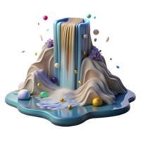 magnificent classic Dramatic Waterfall Flow Transparent Background high resolution png