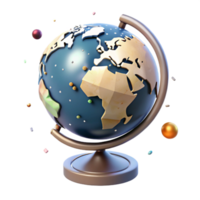stunning abstract Globe Tilted Axis Transparent Background Isolated Element high resolution png