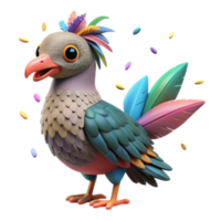extraordinary contemporary 3d Model of Endangered Bird Species Realistic Feathers Cutout exclusive png
