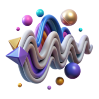 magnificent creative Dynamic Waveform Pattern Isolated Element premium png