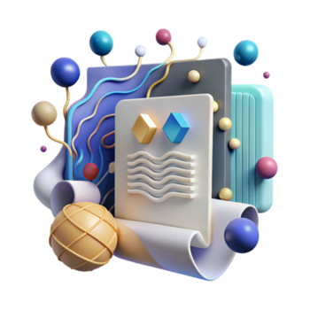 beschwingt künstlerisch künstlich Intelligenz Algorithmus Code Anzeige isoliert Original png