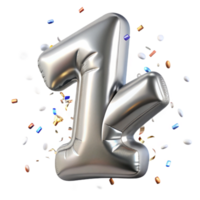 extraordinary rustic D Rendered Number 1 Isolated Silver professional png