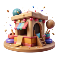 extraordinary rustic Colorful Illustration of an Ancient Trading Post Cutout high resolution png