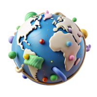serene minimalist Global Map Environmental Issues Transparent Background high resolution png