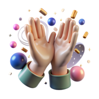 magnificent abstract Applause Clapping Hands with Transparent Background png
