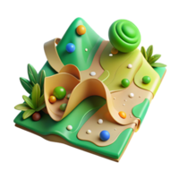 vibrant creative Eco Tourism Destination Map Cutout original png
