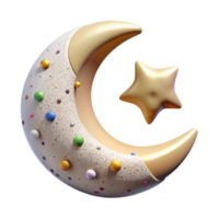 serene artistic Crescent Moon Cutout on Transparent Background professional png