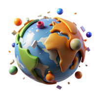 extraordinary rustic Global Warming Impact Visualization Isolated Element detailed png