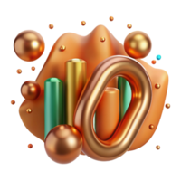 elegant modern Copper Bollinger Bands Chart Element Isolated with Dynamic Range exclusive png