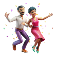 beautiful creative Dynamic Duo in Salsa Dance Isolated on White high quality png