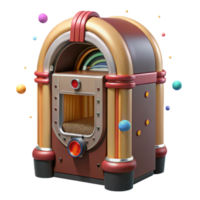 stunning traditional Classic Jukebox Front View Isolated on Transparent Background original png