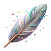 vibrant abstract Bird Feather Pattern Isolated with Subtle Colors high resolution png