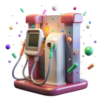 vibrant creative Electric Car Charging Station Isolated Element exclusive png