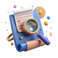 extraordinary rustic Conserving Evidence Magnifying Glass Over Document Cutout premium png