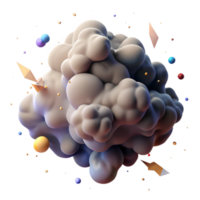 elegant rustic Abstract Smoke Plume Cutout on Transparent Background high resolution png