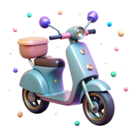 serene traditional Electric Scooter Front View Isolated Element detailed png