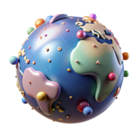 impressive modern Globe with Atmosphere Realistic Glow Transparent Background high quality png
