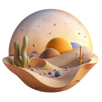wonderful abstract Desert Sunset Silhouette Transparent Background genuine png
