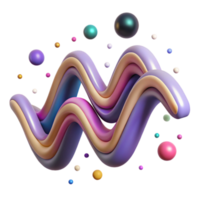 dramatic traditional Dynamic Waveform Pattern Isolated Element original png