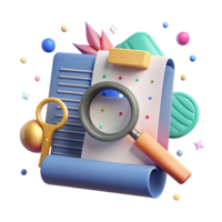 magnificent traditional Conserving Evidence Magnifying Glass Over Document Cutout png