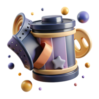 magnificent modern Film Canister with Label Cutout Element genuine png
